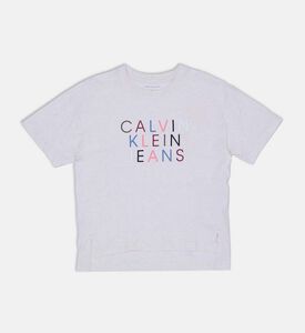 تيشيرت بأكمام قصيرة بشعار ملون