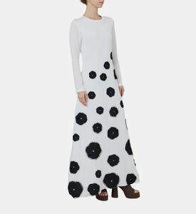 Raissa Floral Appliqué A-line Dress Raissa Floral Appliqué A-line Dress