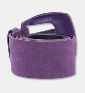 Luisa Spagnoli Dacelide Wide Oversized Cut-out Buckle Suede Belt, Packshot View