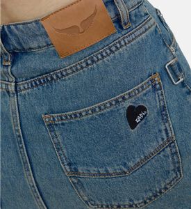 تنورة جينز قصيرة بقصة عادية