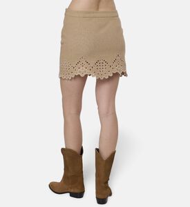 Isabel Marant Embroidered Scallop Hem Mini Skirt, Model View