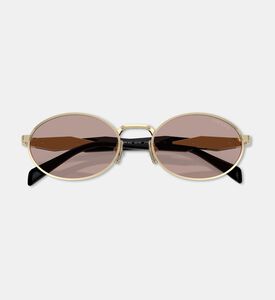 Prada Oval-shaped Metal Gold Frame Sunglasses, Packshot View