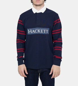 قميص بولو مخطط بأكمام طويلة