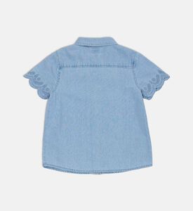 Button-down Short-sleeve Denim Shirt