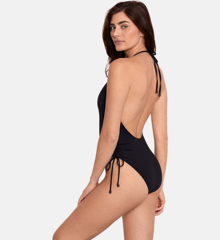 Gathered Side Plunge One-peice Swimsuit