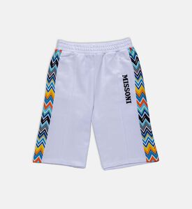 Sides Zigzag Print Shorts