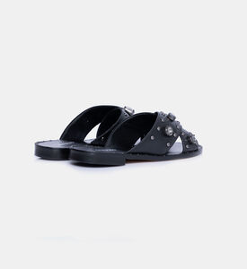 Flat Edgy Slide Sandals