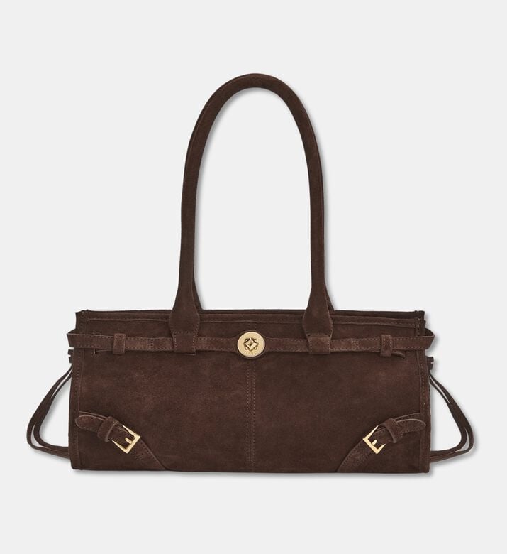 Manc Baby Jane Suede Leather Shoulder Bag, Packshot View