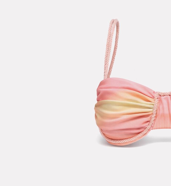 Baobab Lula Sunset-print Swim Top, Coral, L, Packshot View