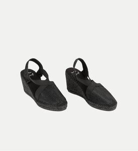 Triton-7bk Shimmery Cotton Blend High-wedge Espadrille