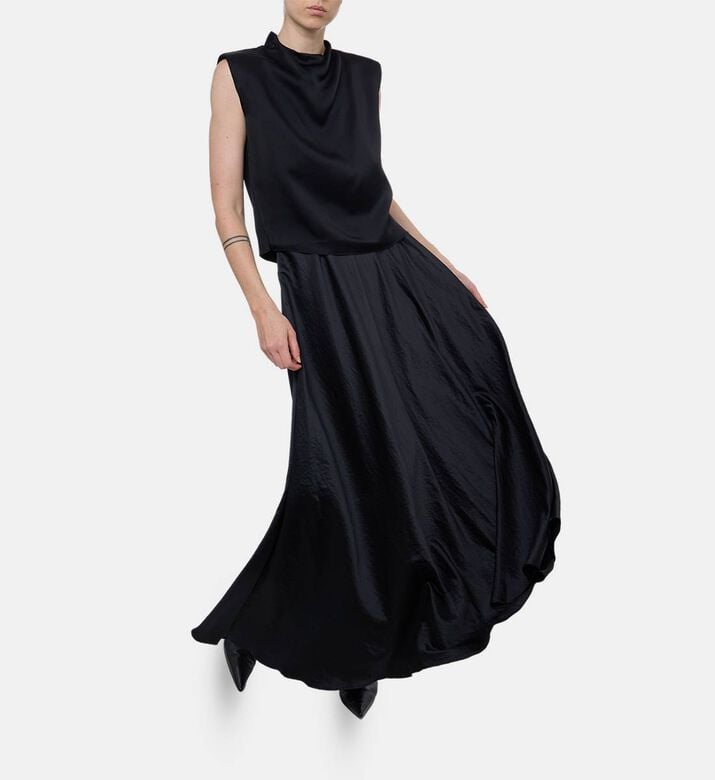 Forte-Forte Pleated Flared Maxi Skirt, Model View Forte-Forte Pleated Flared Maxi Skirt, Model View