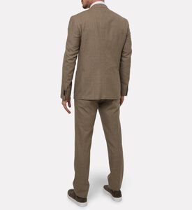 Corneliani Tailored Virgin Wool Flax Suit, Model View