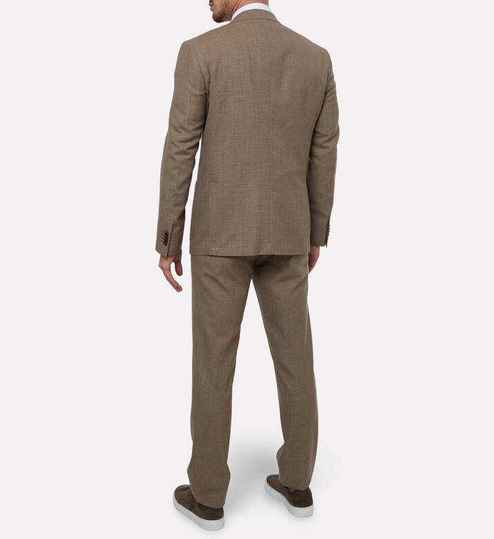 Corneliani Tailored Virgin Wool Flax Suit, Model View