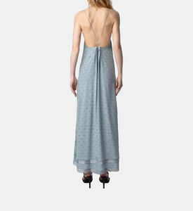 فستان ريمان جاكار وحرير