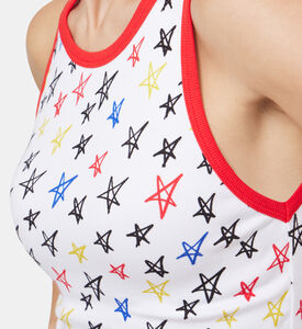 بلوزة ألين قطن بلا أكمام بطبعة نجوم