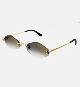 Cartier Hexagonal Frame Sunglasses 55, Brown, Packshot View