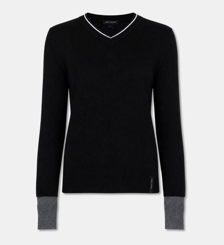 Marc Jacobs Layered V-neck Wool-blend Sweater, Packshot View
