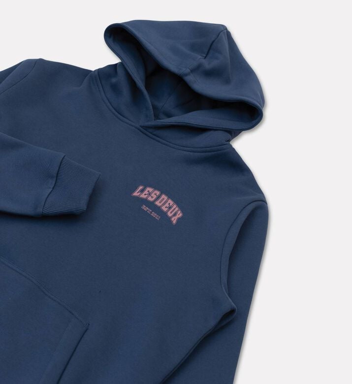 Les Deux Hoop Graphic Printed Hoodie, Dark-blue, 13-14y, Packshot View