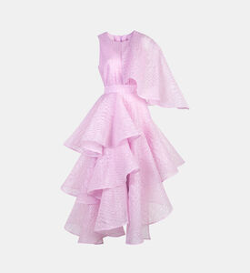 Poca and Poca Organza Asymmetric Cap Sleeve Dress, Packshot View