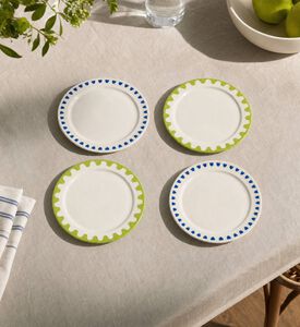 &k Amsterdam Medium Folk Plate Set-4, Model View