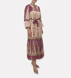 Farm Rio Ainika Botanical-print Maxi Dress, Model View