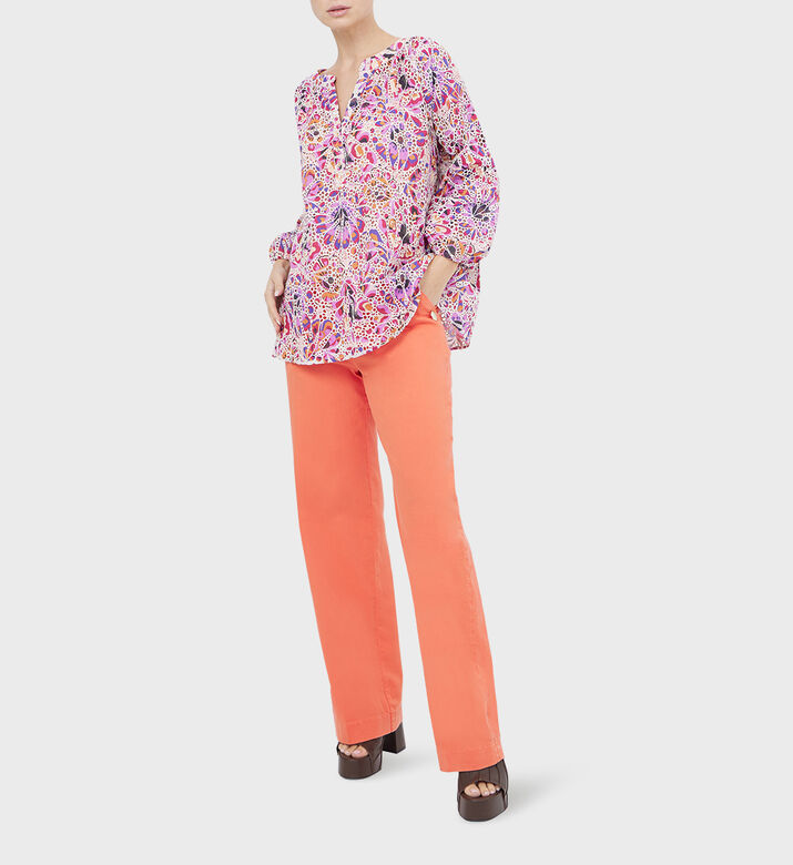 Wide Legged Cotton Trousers