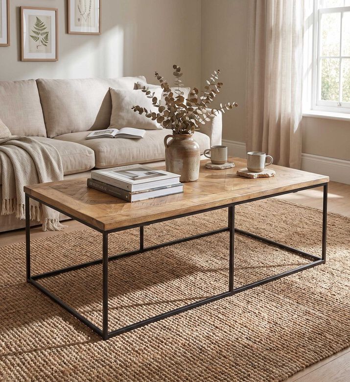 Home Deco and More Square Pipe Legs Coffee Table Parq, Packshot View