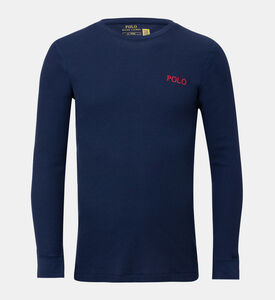 قميص نوم بشعار بولو وأكمام طويلة