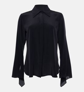 Luisa Spagnoli Silk Classic Long-sleeve Shirt, Packshot View