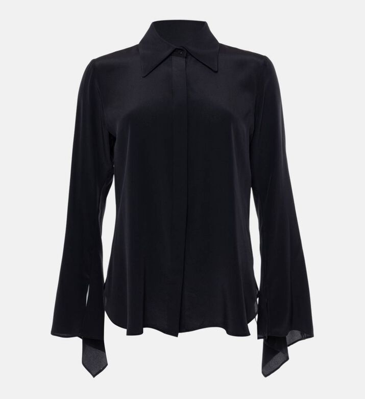 Luisa Spagnoli Silk Classic Long-sleeve Shirt, Packshot View