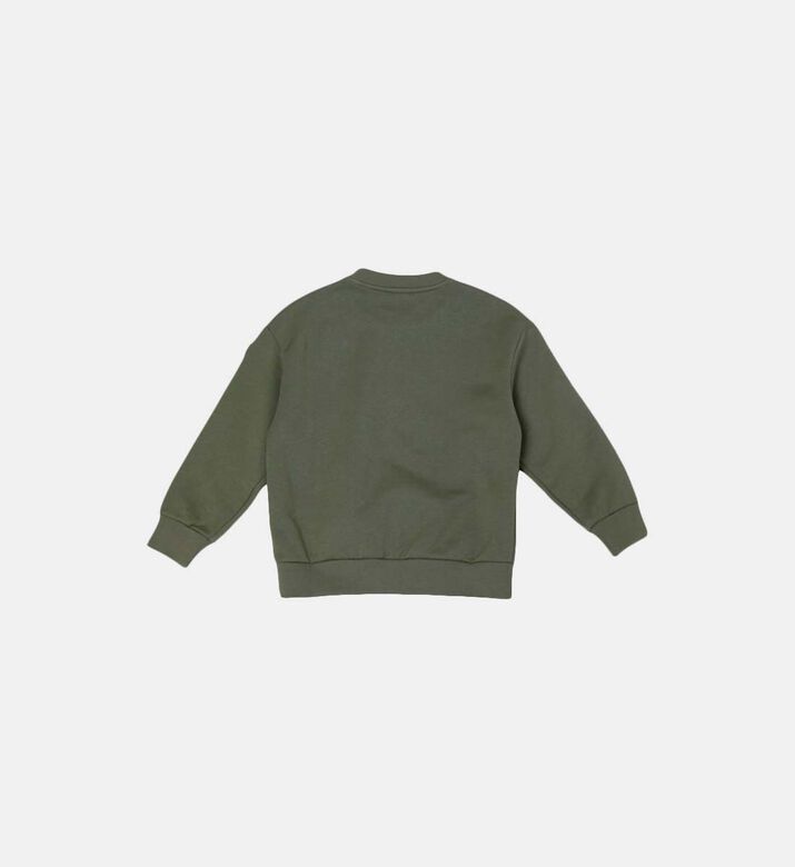 Kids Fox Motif Cotton Sweatshirt