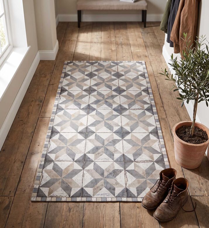 Contento Geometric Design Doormat, Packshot View