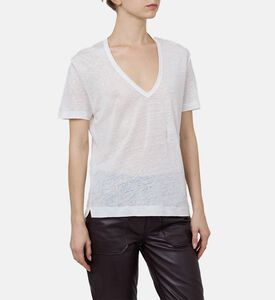 تيشيرت كلاسيكي بياقة بشكل في