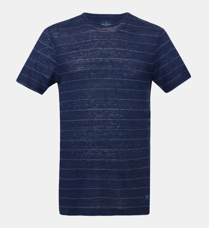 Linen Stripped Classic-fit T-shirt
