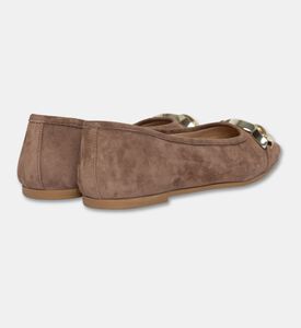 Baldinini Soft Suede Ballet Flats, Brown, Eu-36, Packshot View
