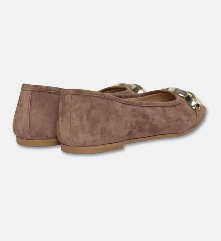 Baldinini Soft Suede Ballet Flats, Brown, Eu-36, Packshot View