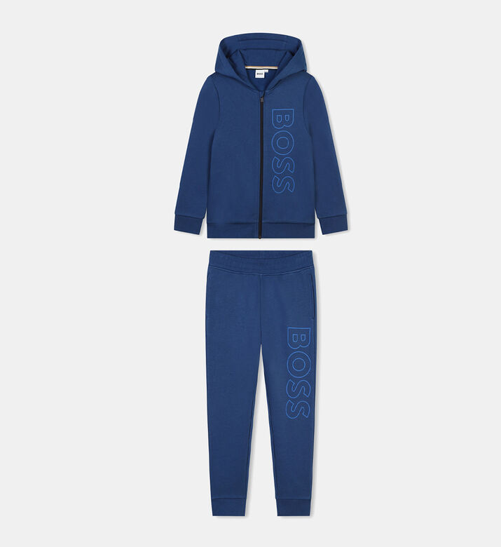 Cotton-blend Tracksuit With Vertical Signature Logo