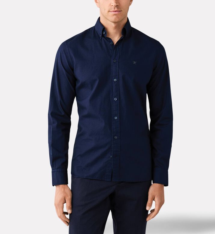 Hackett London Shirt Oxford, Navy, M, Model View