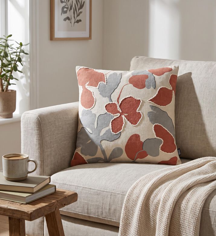 Home Deco and More Alva Layered Design Cushion, Packshot View