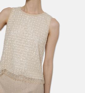 Edward Achour Paris Sequin-embellished Sleeveless Top, Model View