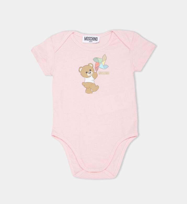 Teddy Bear-print Babygrow Set
