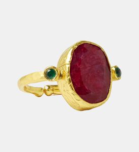 Ottoman Hands Oval-shape Cocktail Ring, Packshot View