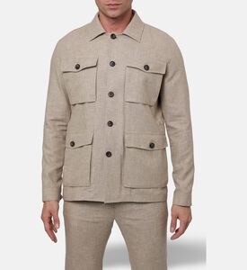 Pal Zileri Flap Pockets Structured Jacket, Camel, 52, Model View