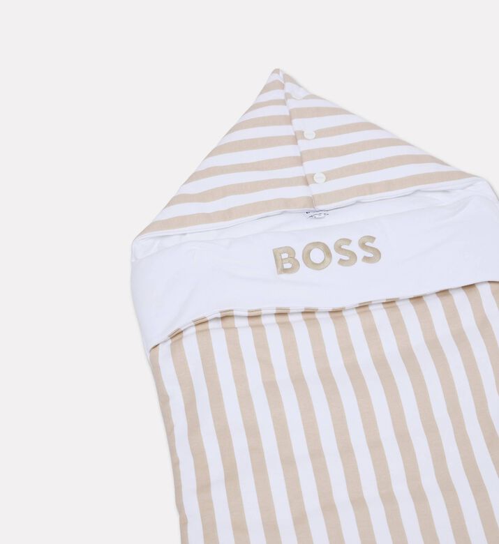 Boss Striped Interlock Baby Nest, Grey, Packshot View