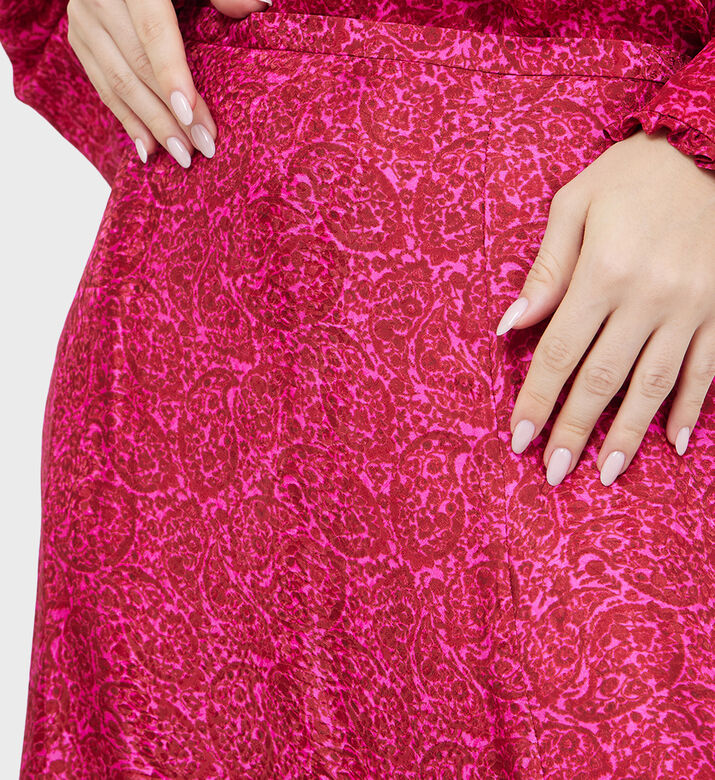 Printed Long Straight Skirt