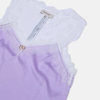 Satin Lace Cropped Top
