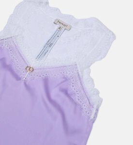 Satin Lace Cropped Top