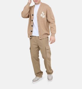 كارديغان مطرز وبأزرار على الصدر