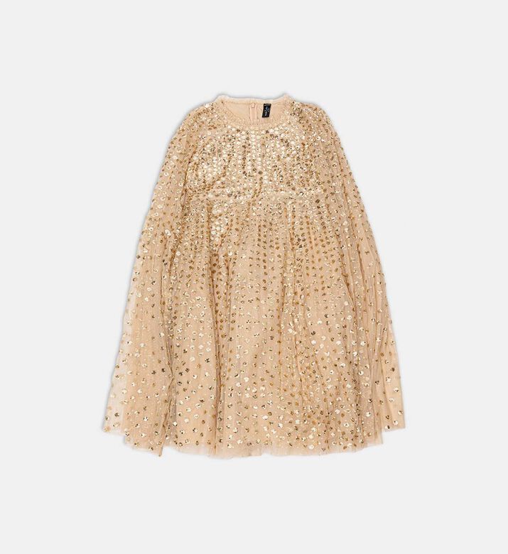 Raindrop Smocked Flared Dress