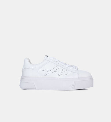 Santana Leather Perforated-logo Sneakers